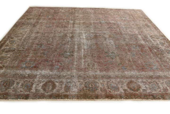 9' 5 x 12' 6 Hand Knotted Ultra Vintage Persian Wool Rug