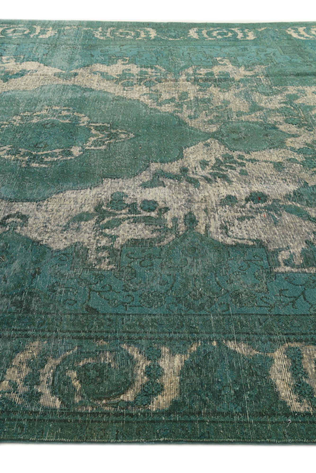 9' 6 x 12' 2 Hand Knotted Ultra Vintage Persian Wool Rug