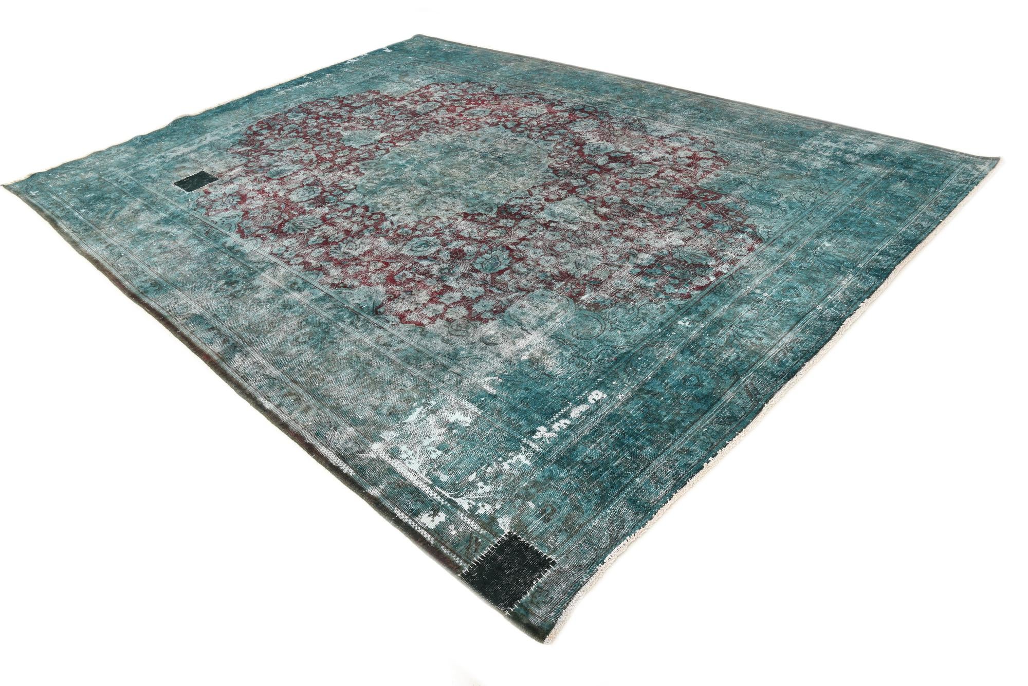 9' 7 x 12' 10 Hand Knotted Ultra Vintage Persian Wool Rug