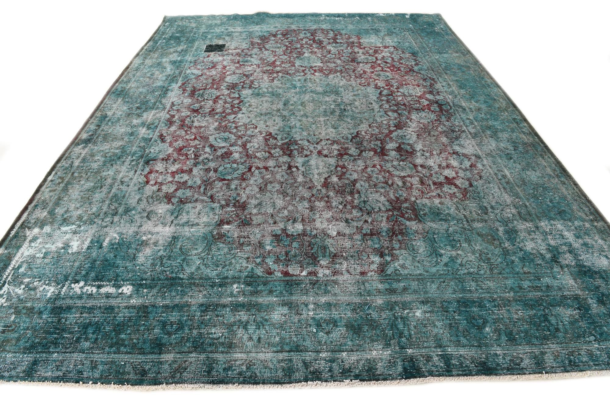 9' 7 x 12' 10 Hand Knotted Ultra Vintage Persian Wool Rug