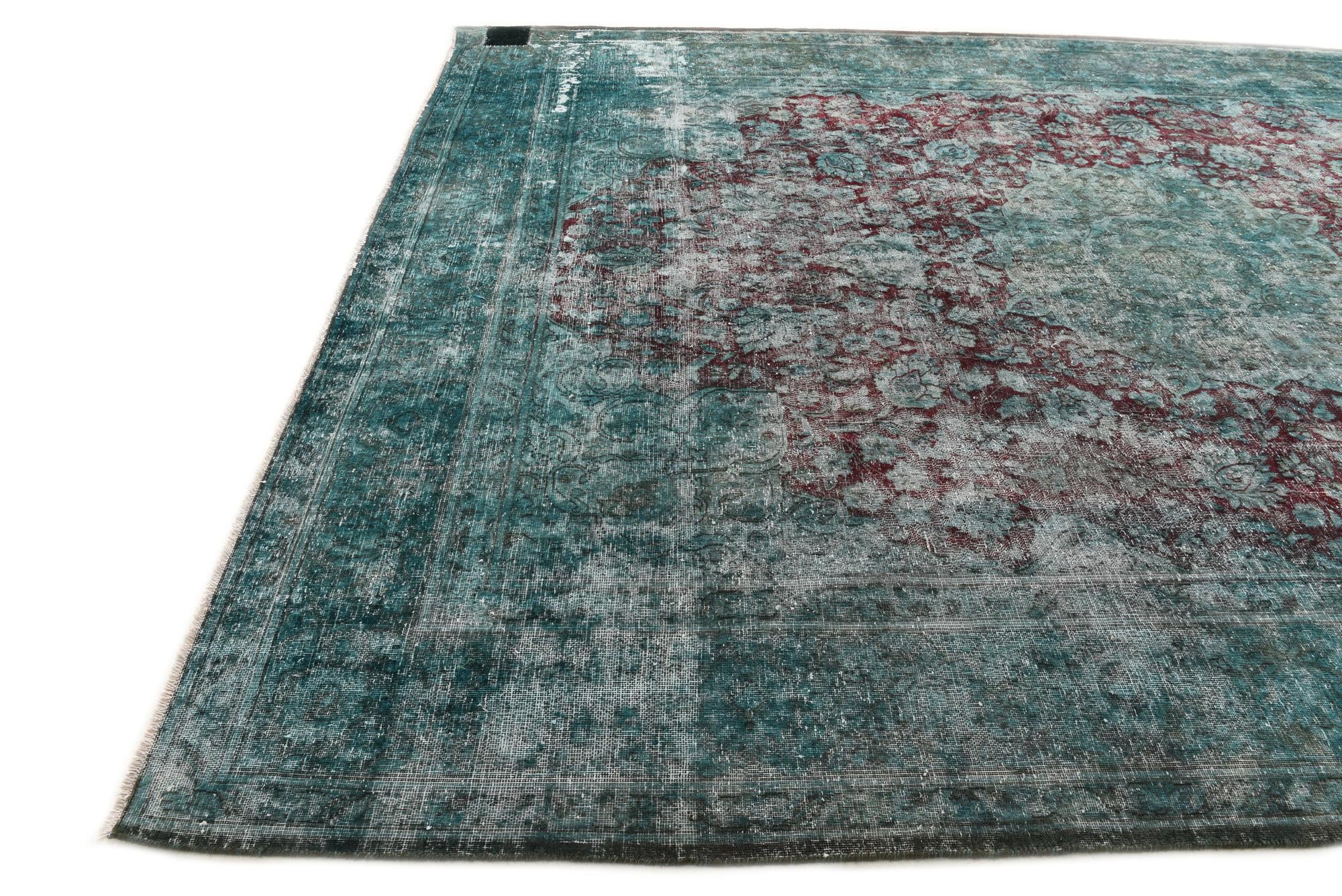 9' 7 x 12' 10 Hand Knotted Ultra Vintage Persian Wool Rug