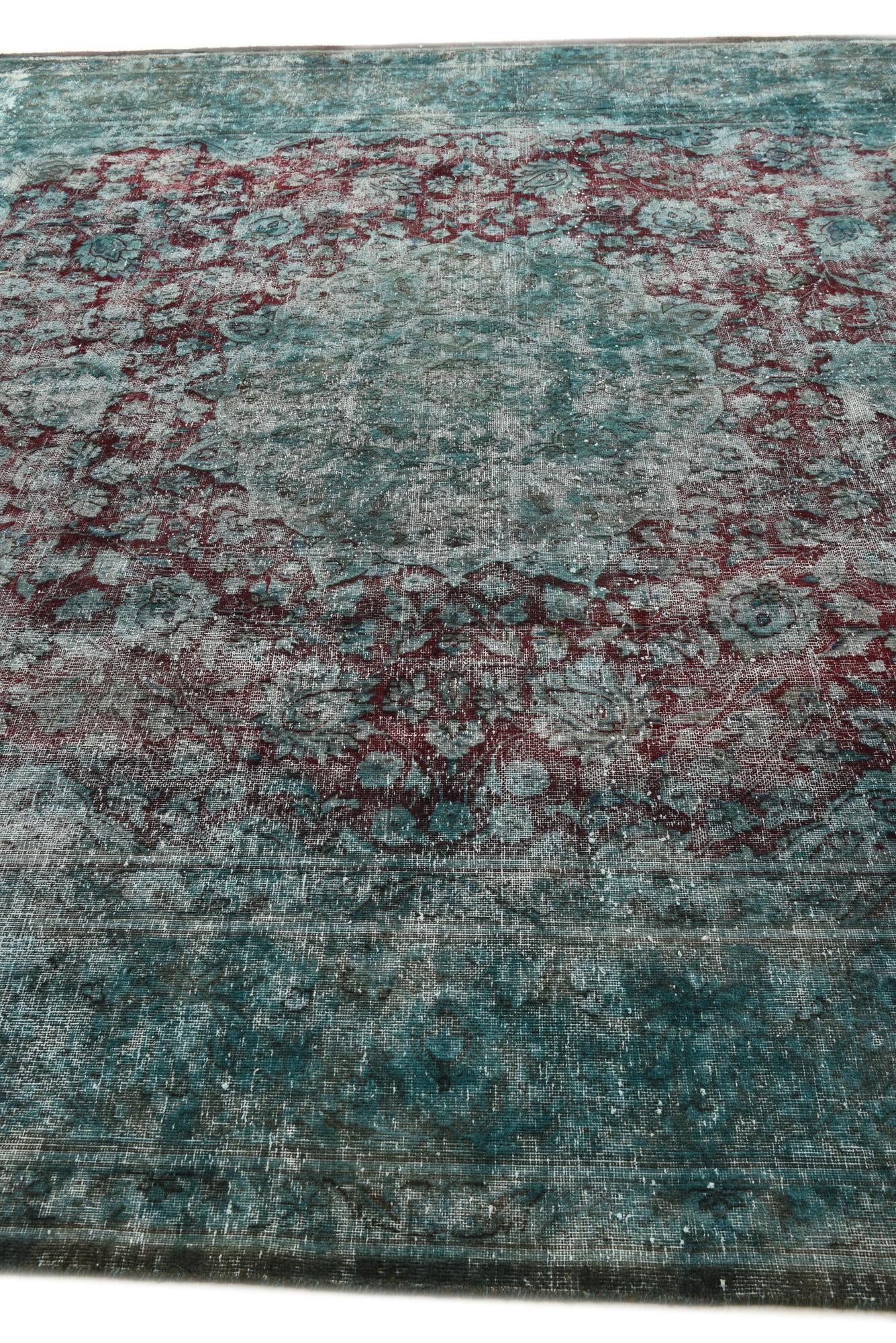 9' 7 x 12' 10 Hand Knotted Ultra Vintage Persian Wool Rug