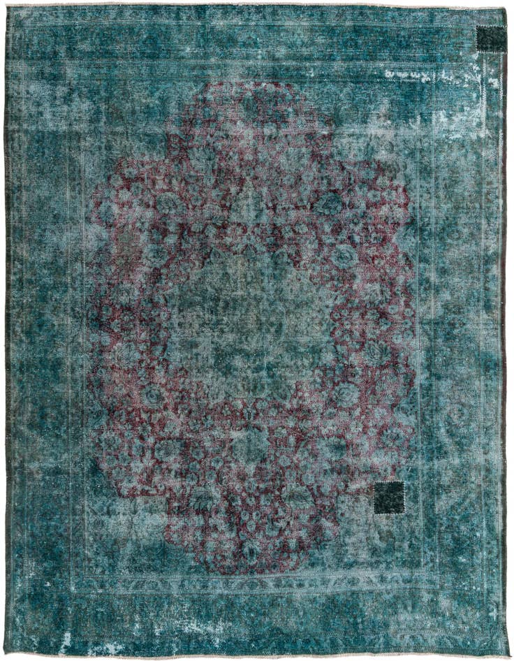 Detail image of 9' 7 x 12' 10 Hand Knotted Ultra Vintage Persian Wool Rug
