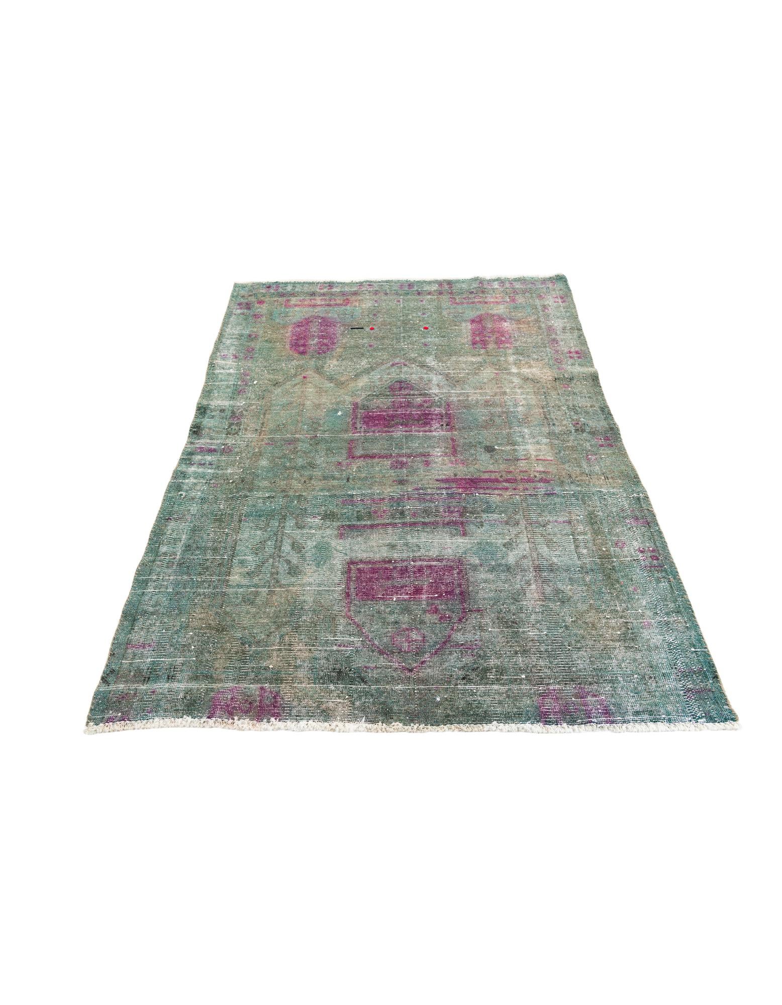 130cm x 185cm anudado a mano Ultra Vintage Alfombra Persa Lana
