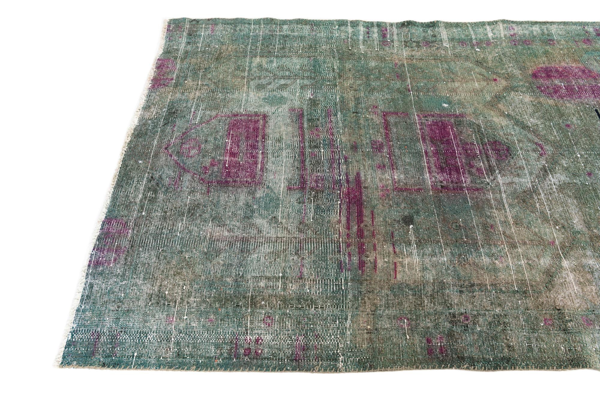 130cm x 185cm anudado a mano Ultra Vintage Alfombra Persa Lana