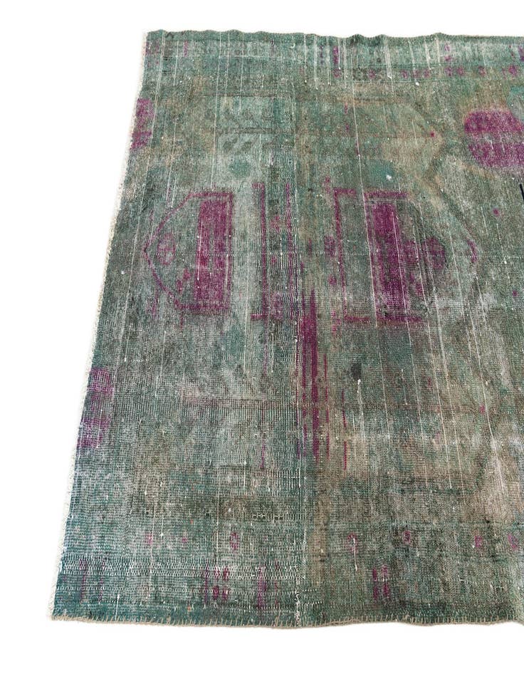 Detail image of 4' 3 x 6'  Hand Knotted Ultra Vintage Persian Wool Rug