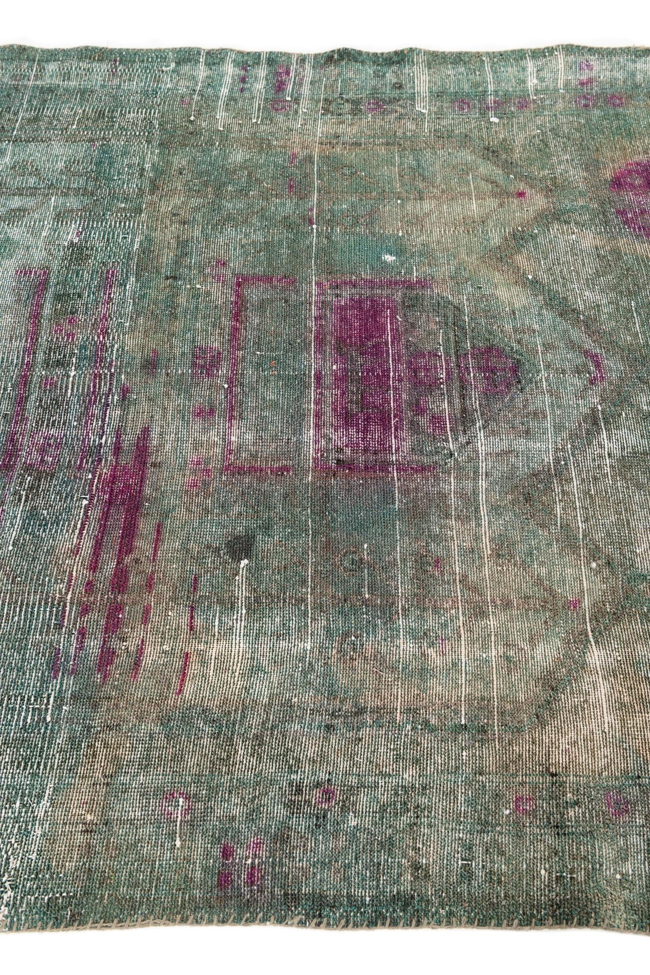 130cm x 185cm anudado a mano Ultra Vintage Alfombra Persa Lana