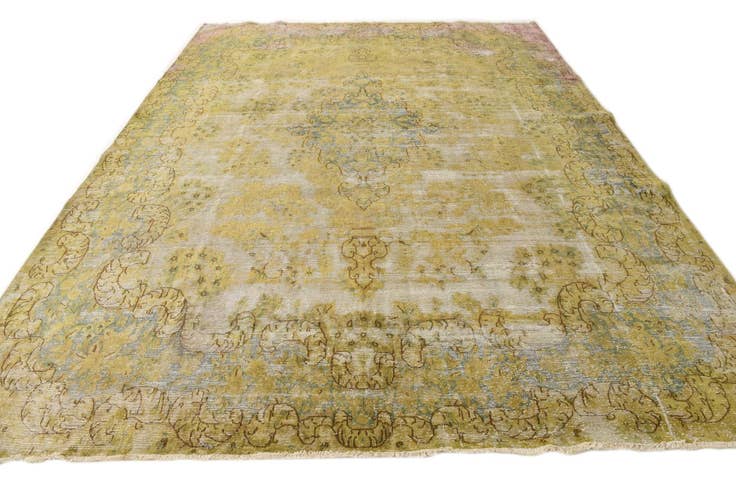 Detail image of 9' 6 x 13' 3 Hand Knotted Ultra Vintage Persian Wool Rug