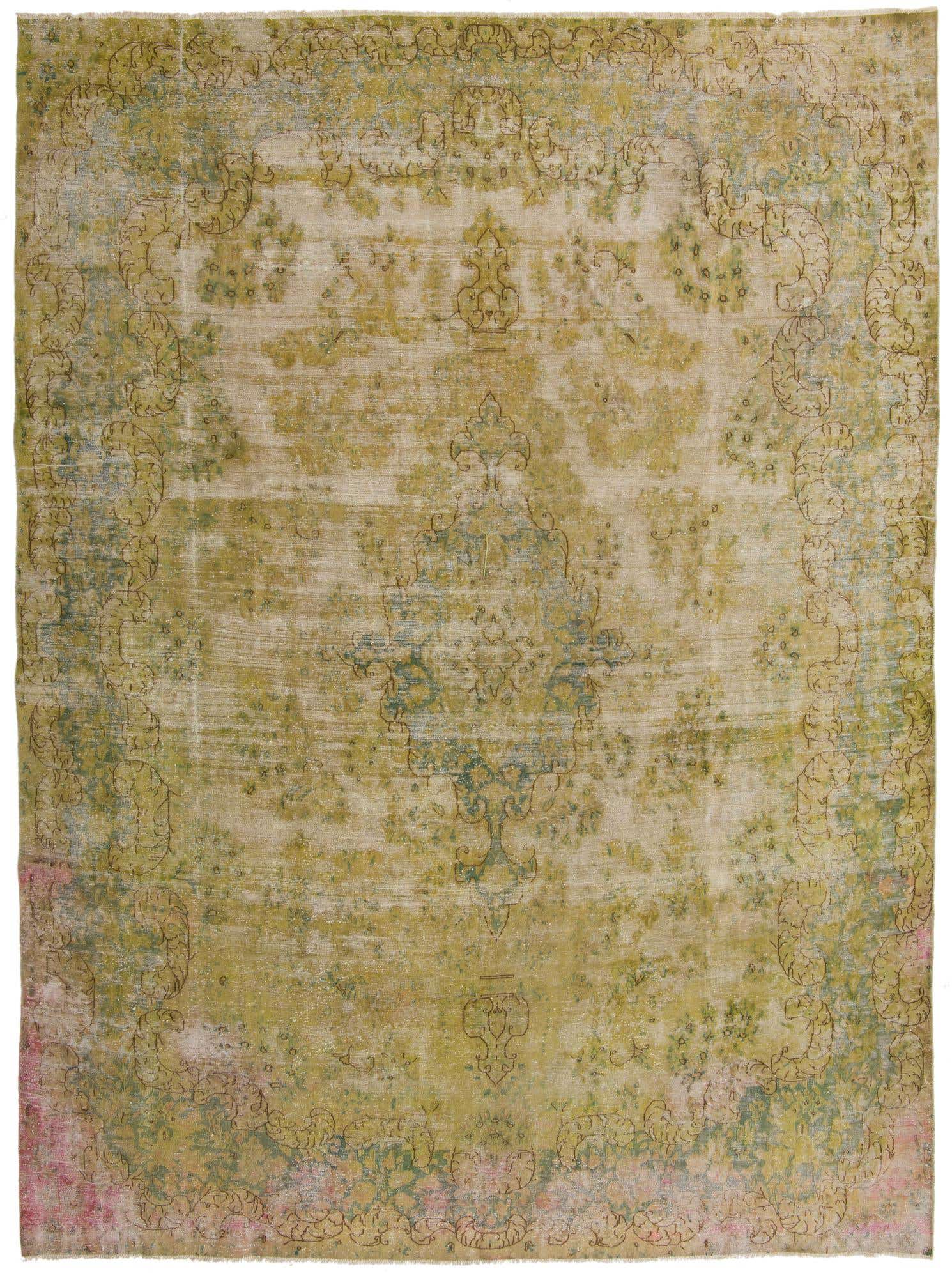 9' 6 x 13' 3 Hand Knotted Ultra Vintage Persian Wool Rug