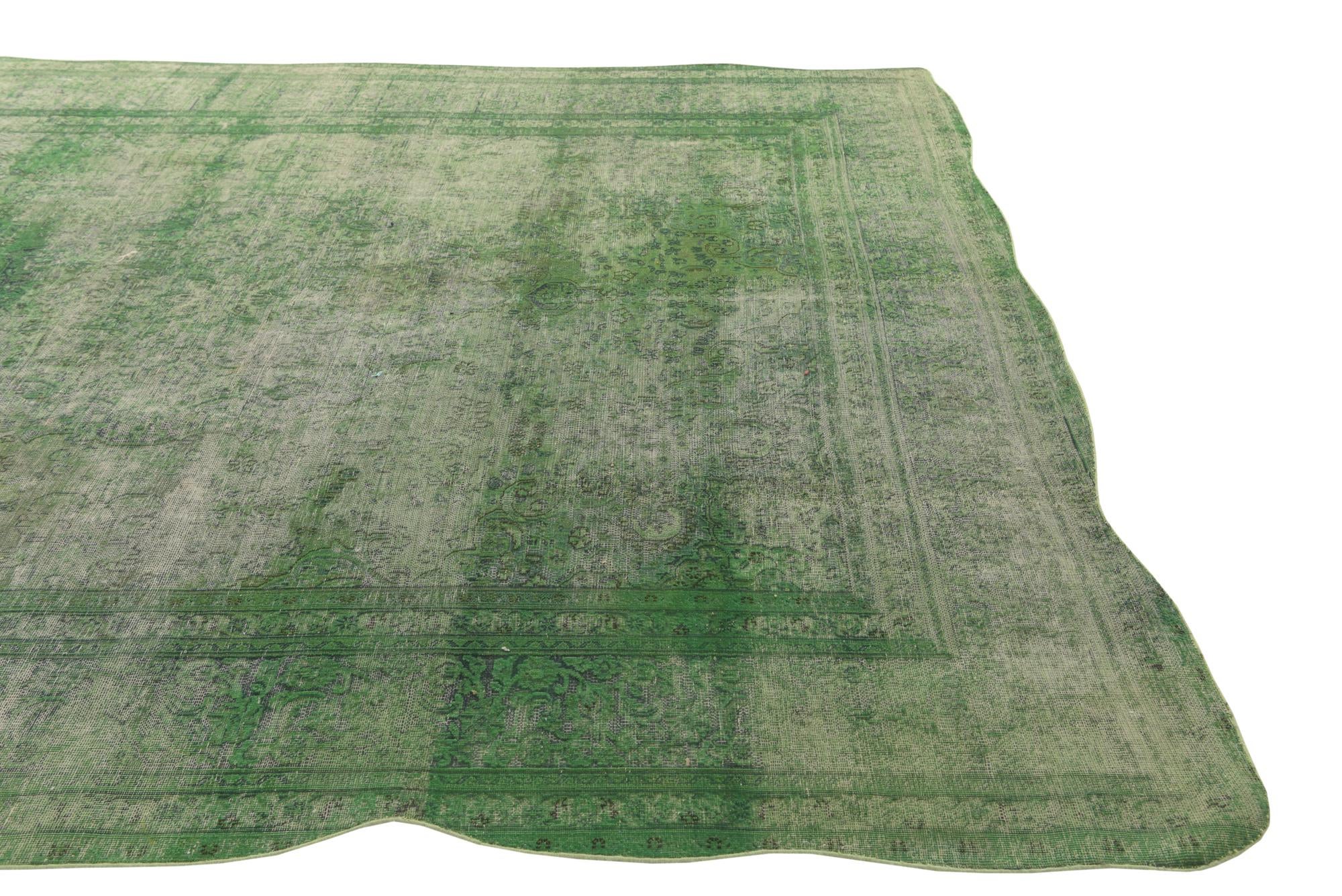 9' 4 x 12' 1 Hand Knotted Ultra Vintage Persian Wool Rug