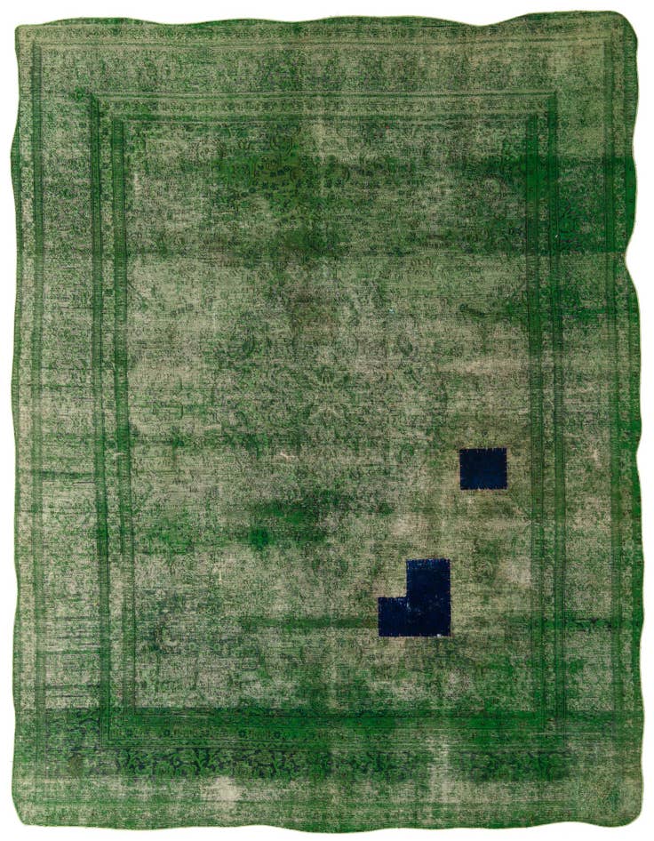 Detail image of 9' 4 x 12' 1 Hand Knotted Ultra Vintage Persian Wool Rug