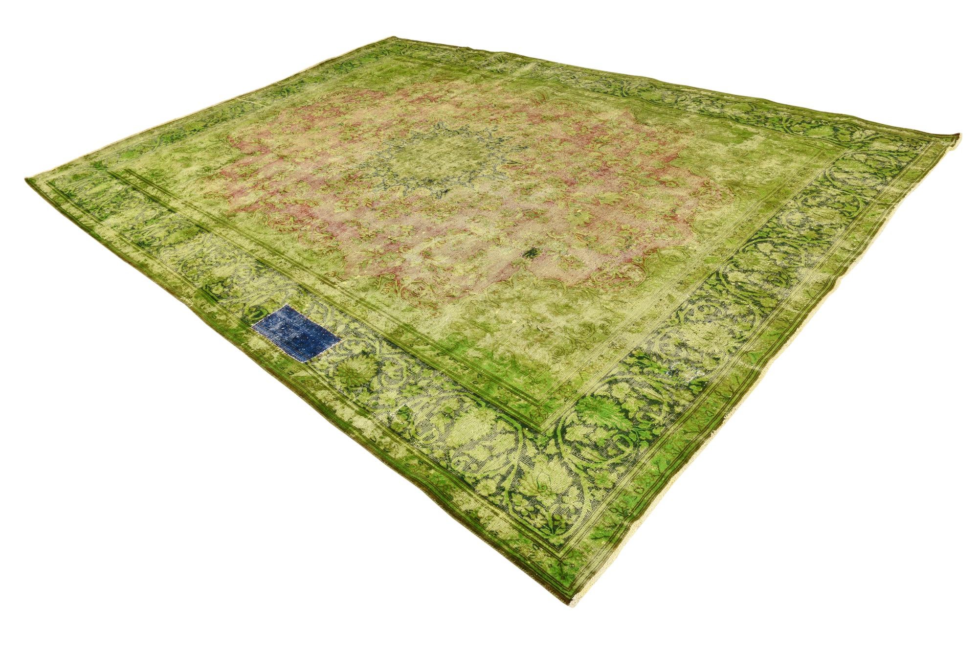 9' 10 x 13' 6 Hand Knotted Ultra Vintage Persian Wool Rug