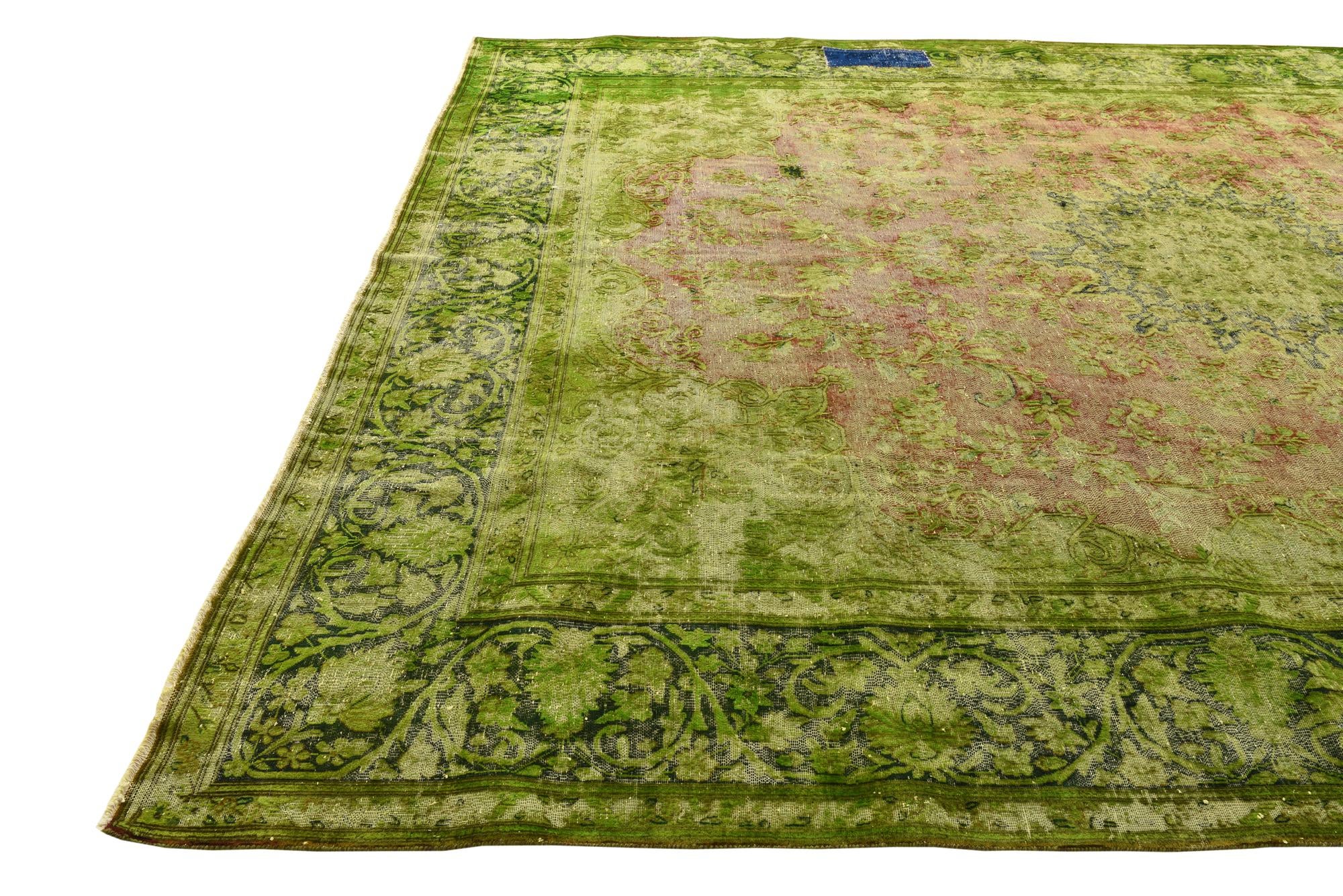 9' 10 x 13' 6 Hand Knotted Ultra Vintage Persian Wool Rug