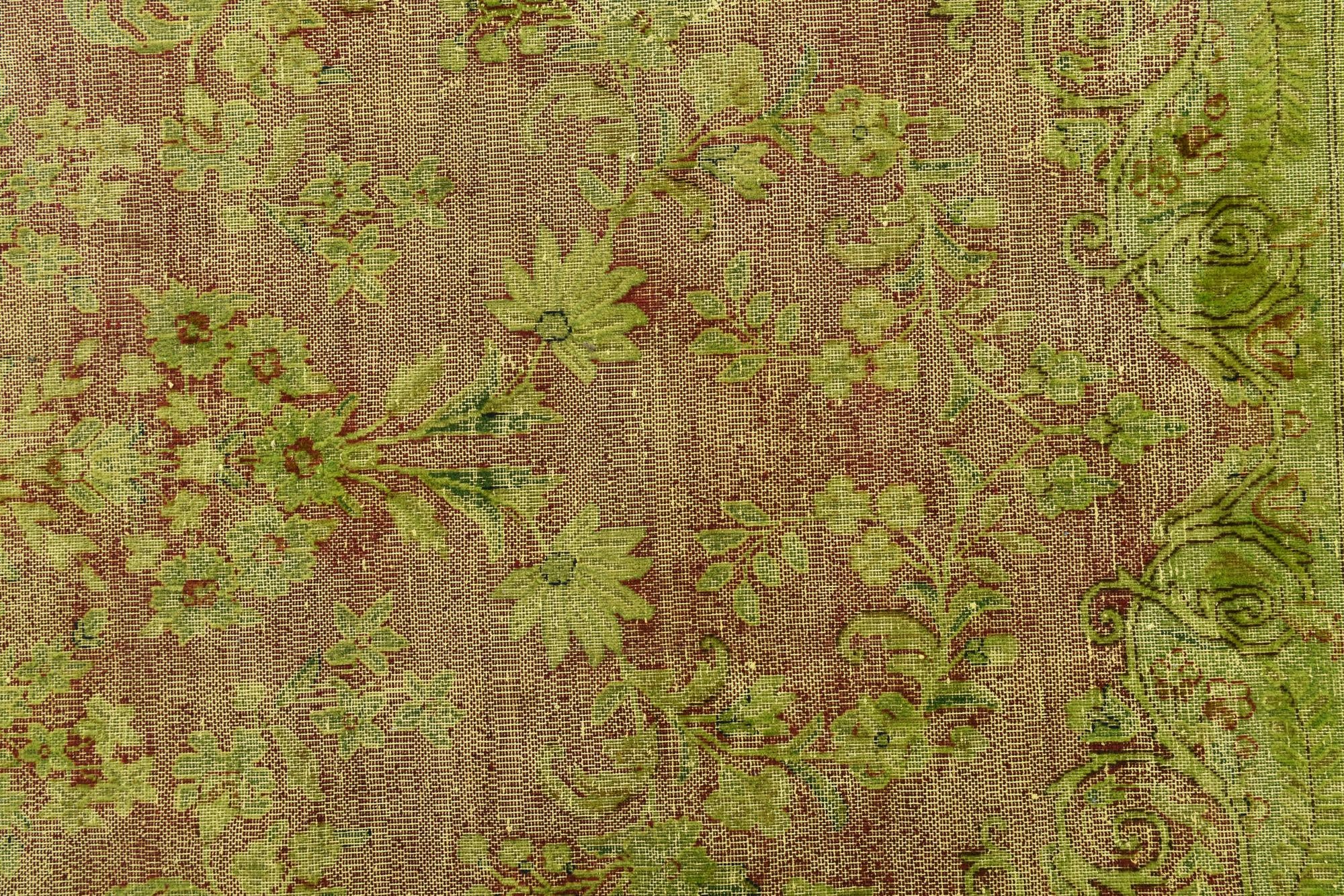 9' 10 x 13' 6 Hand Knotted Ultra Vintage Persian Wool Rug