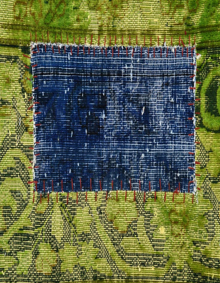 Detail image of 9' 10 x 13' 6  Hand Knotted Ultra Vintage Persian Wool Rug