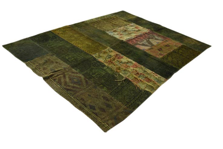 Detail image of 6' 2 x 8' 1 Hand Knotted Ultra Vintage Persian Wool Rug