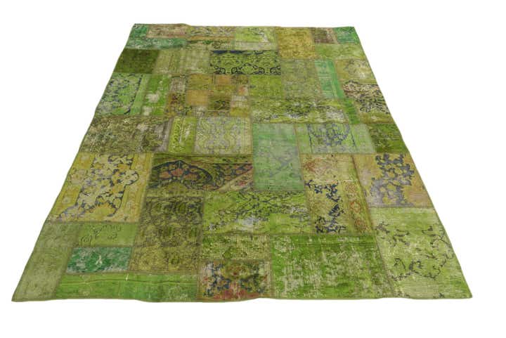 5' 9 x 8' 3 Hand Knotted Ultra Vintage Persian Wool Rug