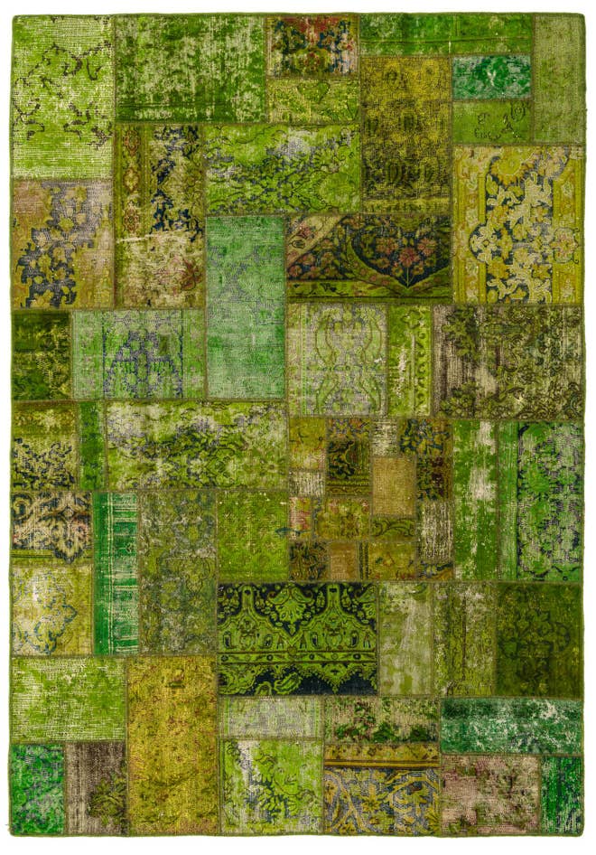 Detail image of 5' 9 x 8' 3 Hand Knotted Ultra Vintage Persian Wool Rug