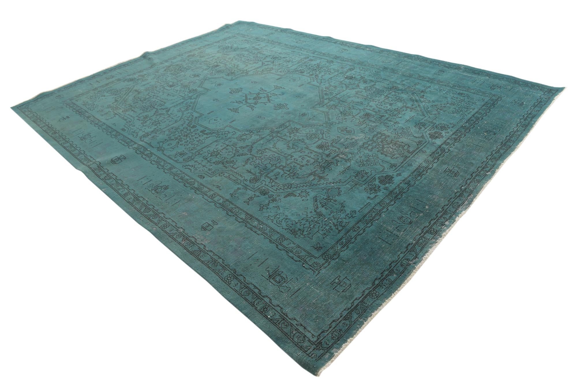 9' 9 x 13' Hand Knotted Ultra Vintage Persian Wool Rug