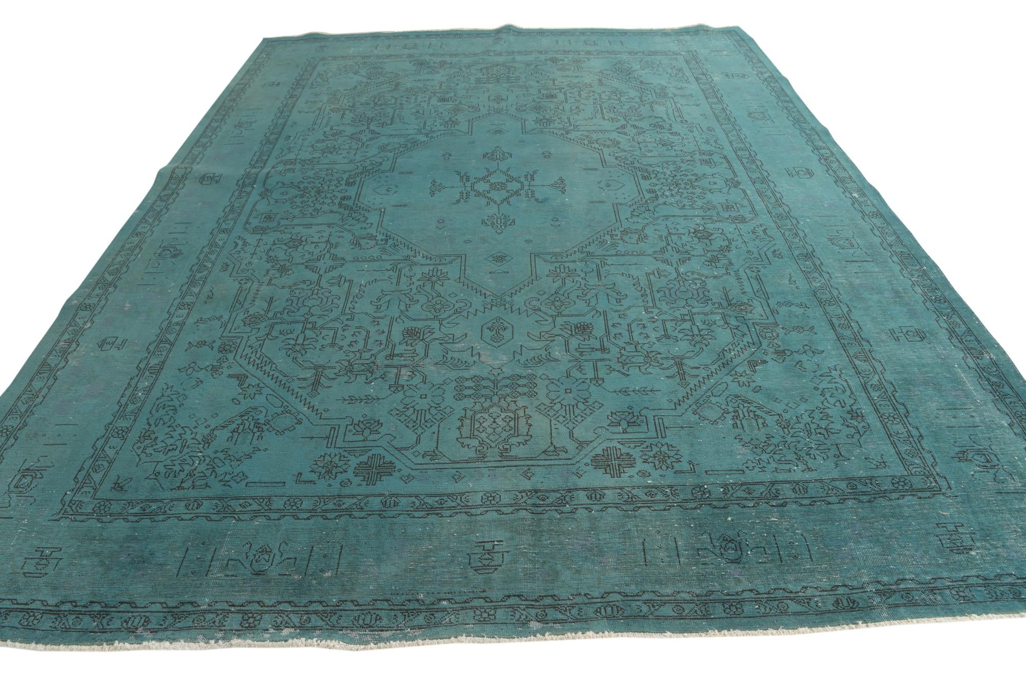 9' 9 x 13' Hand Knotted Ultra Vintage Persian Wool Rug