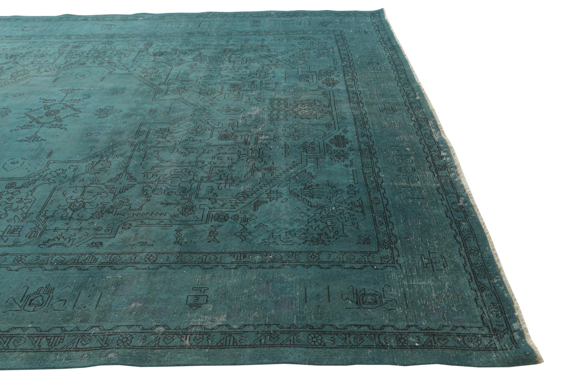 9' 9 x 13' Hand Knotted Ultra Vintage Persian Wool Rug