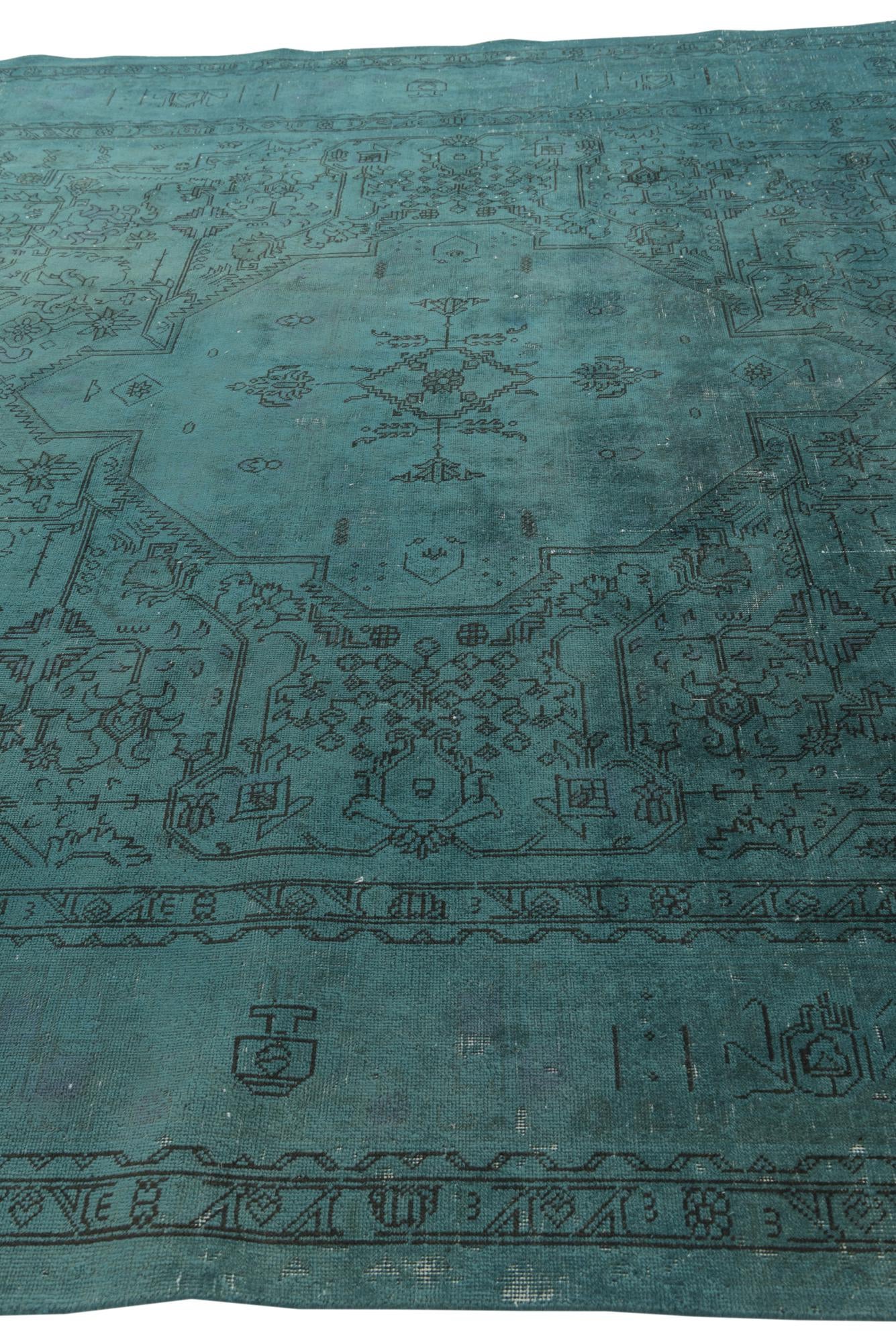 9' 9 x 13' Hand Knotted Ultra Vintage Persian Wool Rug