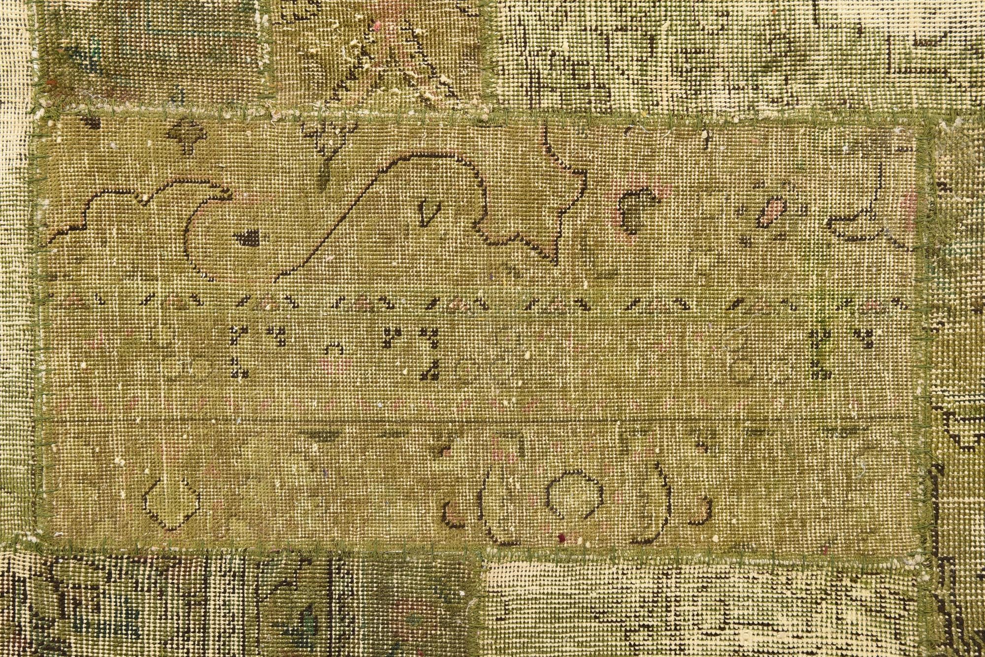 8' 8 x 9' 10 Hand Knotted Ultra Vintage Persian Wool Rug