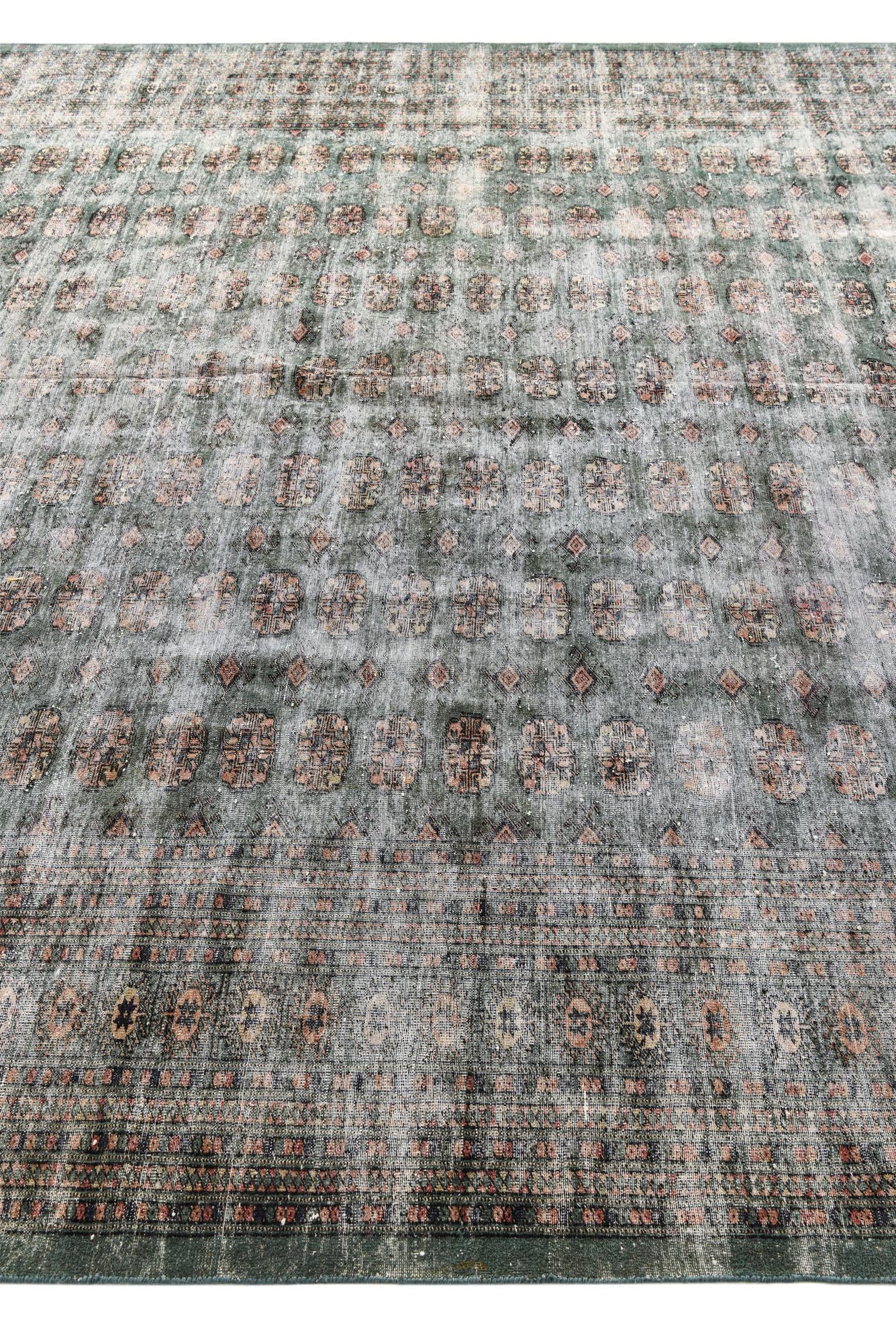 9' 1 x 11' 10 Hand Knotted Ultra Vintage Persian Wool Rug