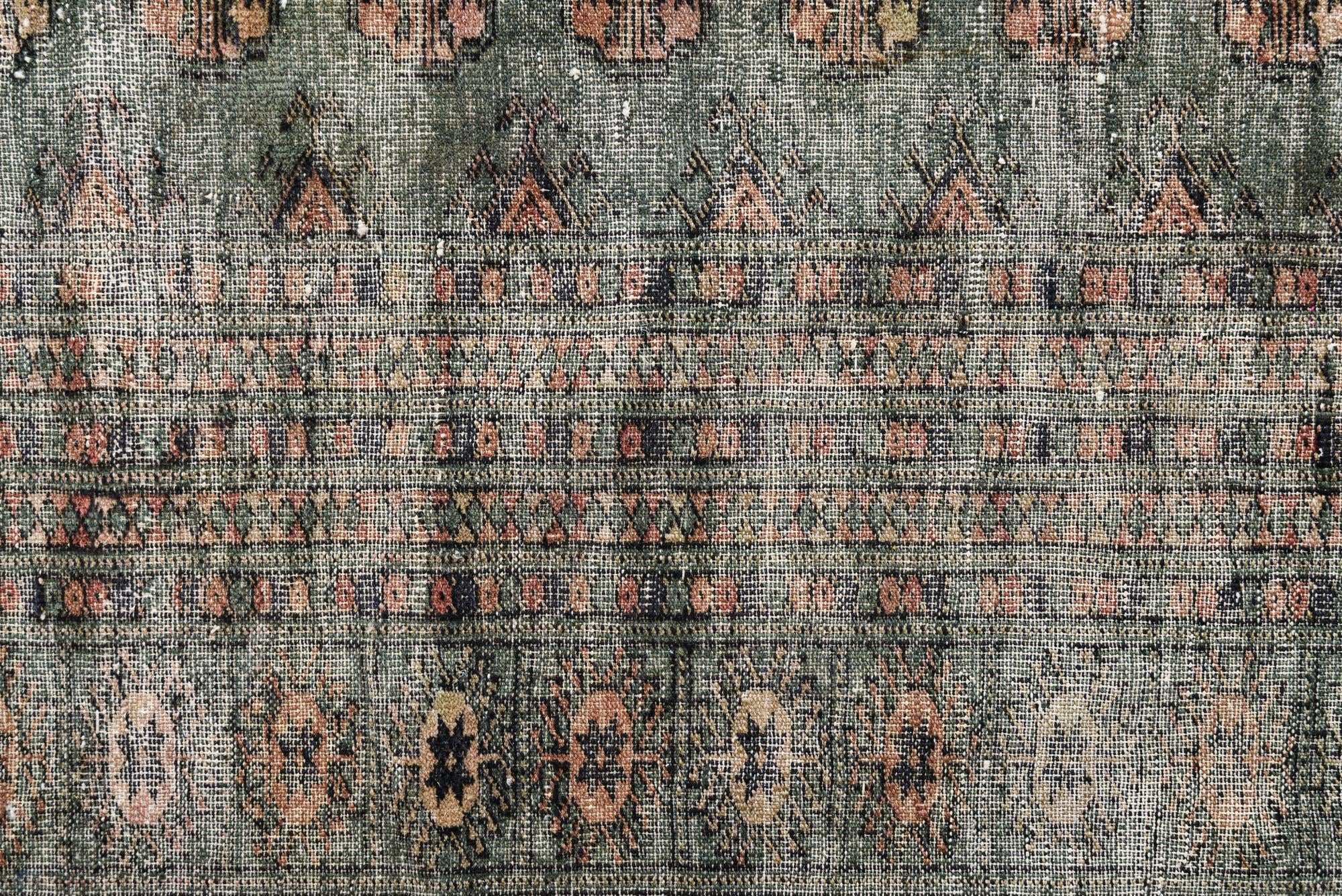 9' 1 x 11' 10 Hand Knotted Ultra Vintage Persian Wool Rug