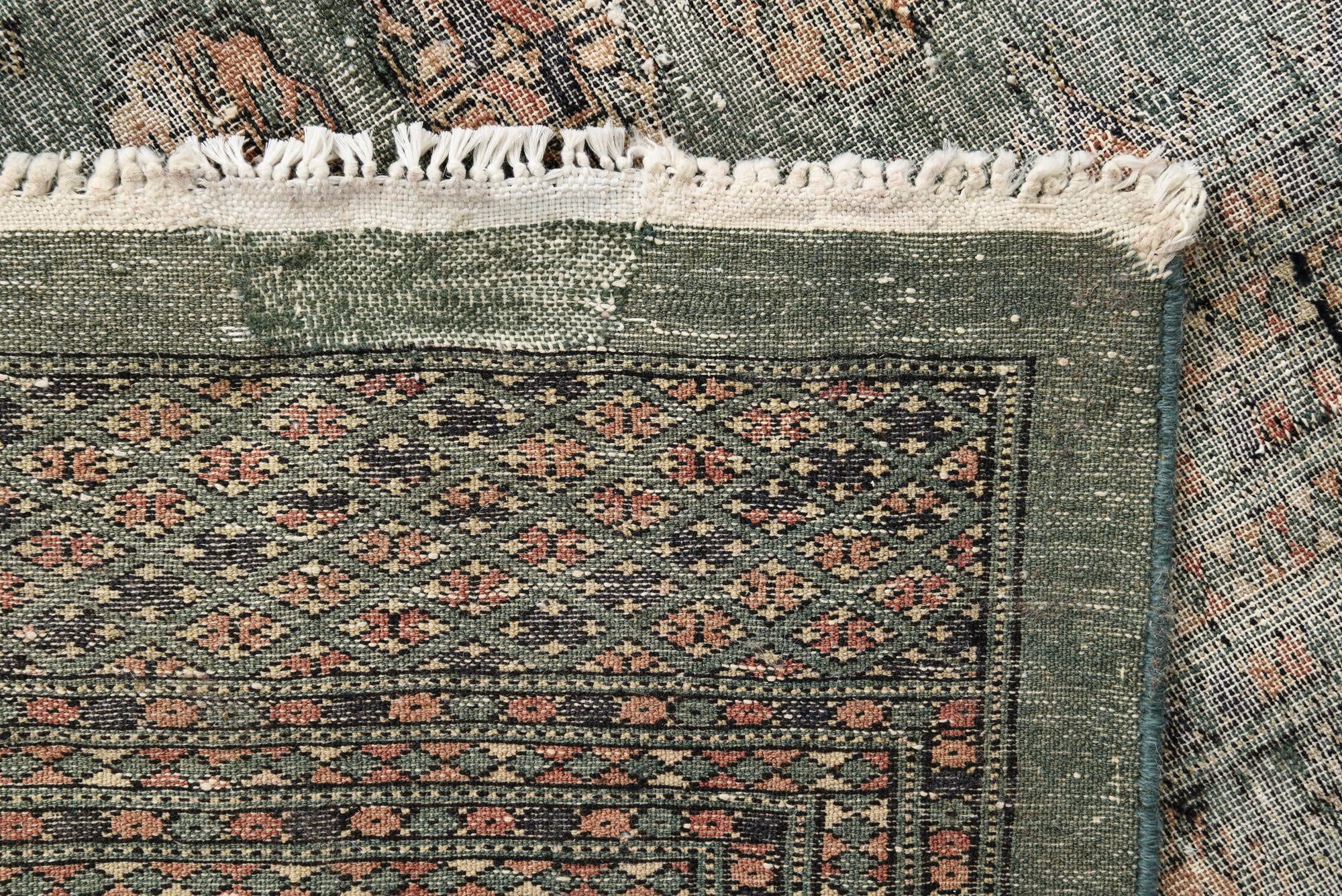 9' 1 x 11' 10 Hand Knotted Ultra Vintage Persian Wool Rug
