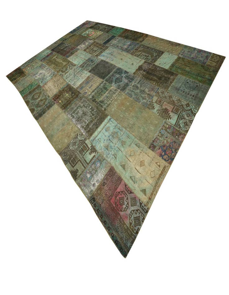 Detail image of 11' 8 x 18' 3 Hand Knotted Ultra Vintage Persian Wool Rug