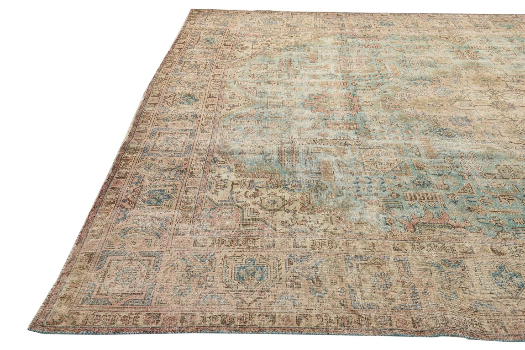 295cm x 385cm Hand Knotted Ultra Vintage Persian Wool Rug