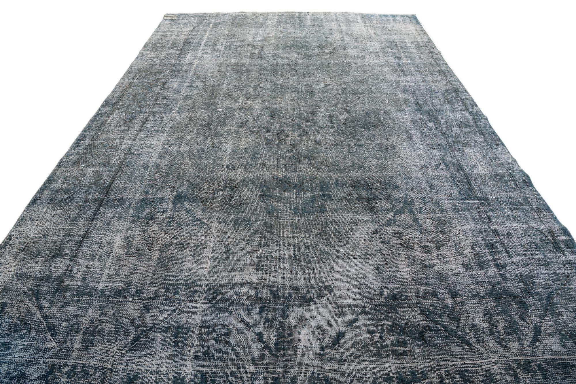 8' 7 x 13' 2 Hand Knotted Ultra Vintage Persian Wool Rug