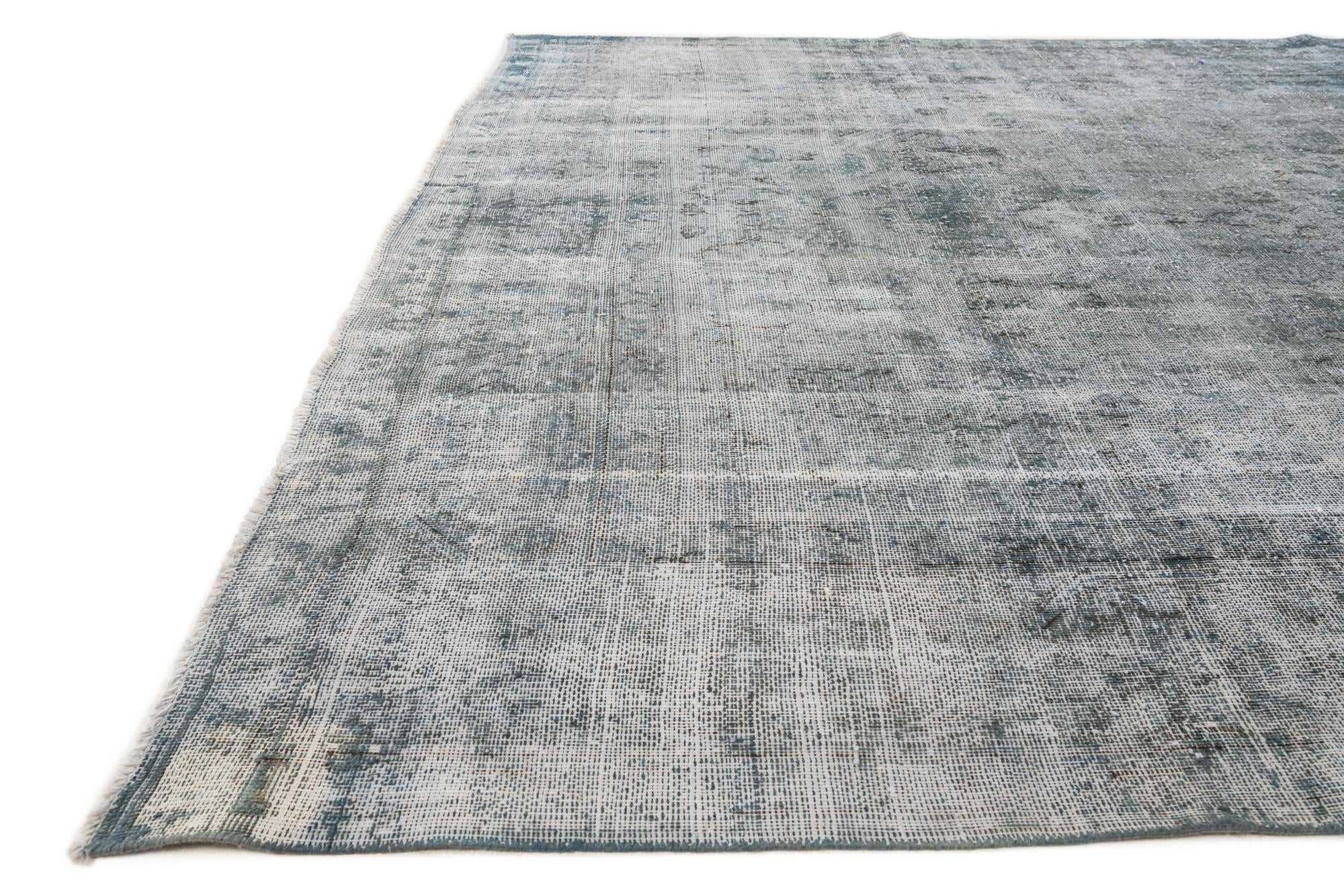 8' 7 x 13' 2 Hand Knotted Ultra Vintage Persian Wool Rug