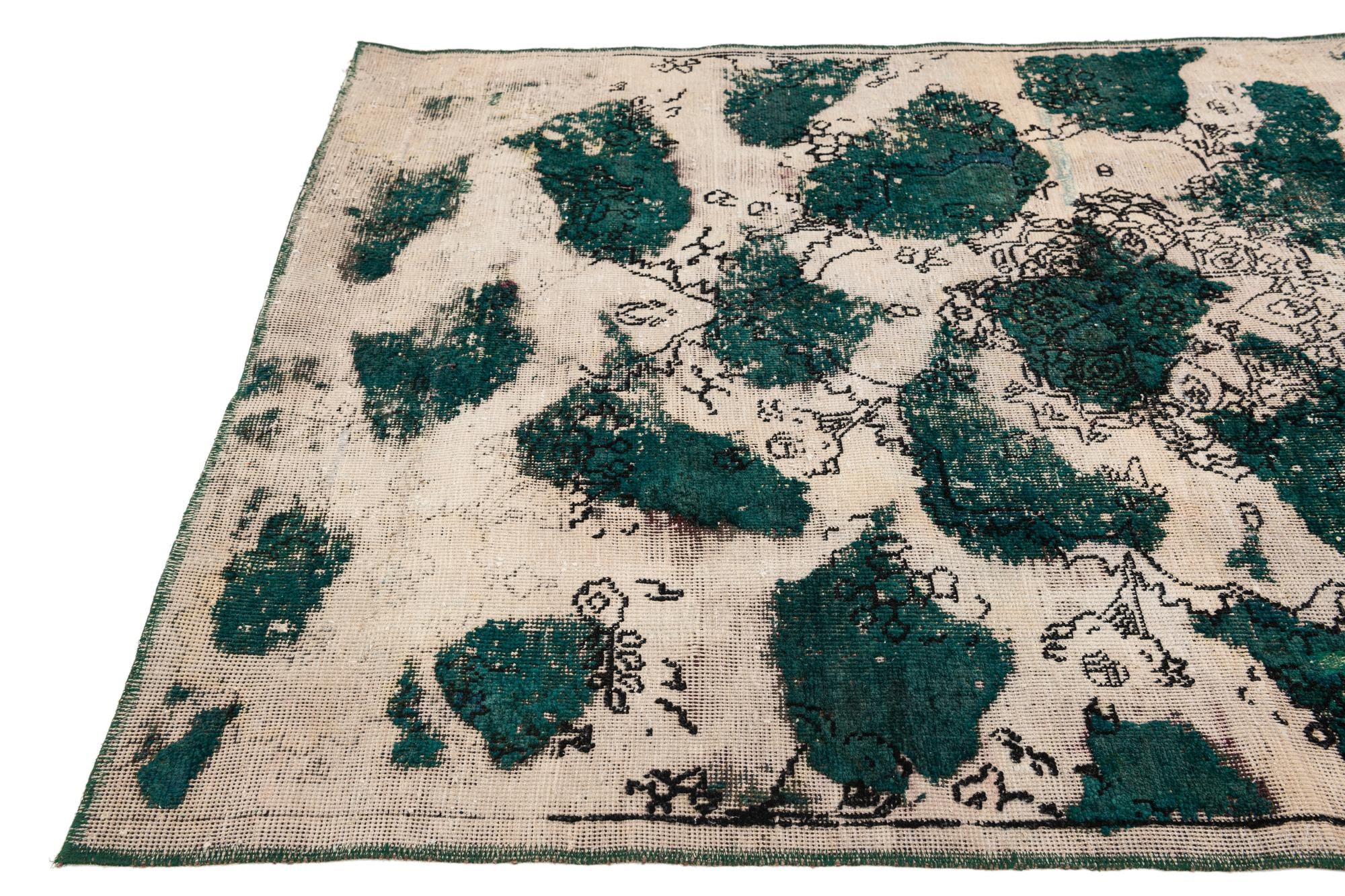 4' 8 x 6' 10 Hand Knotted Ultra Vintage Persian Wool Rug