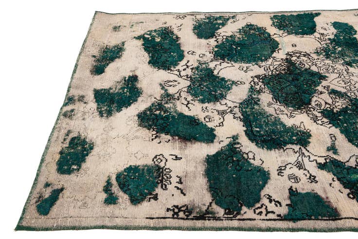 Detail image of 4' 8 x 6' 10 Hand Knotted Ultra Vintage Persian Wool Rug