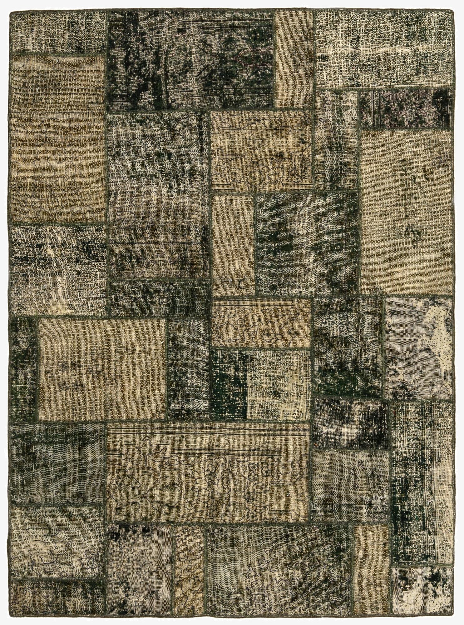 5' x 6' 9  Hand Knotted Ultra Vintage Persian Wool Rug