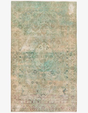 4' 6 x 7' 8 Hand Knotted Ultra Vintage Persian Wool Rug