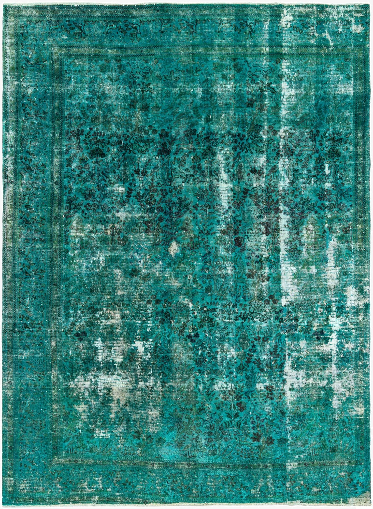 8' 10 x 12' 4  Hand Knotted Ultra Vintage Persian Wool Rug