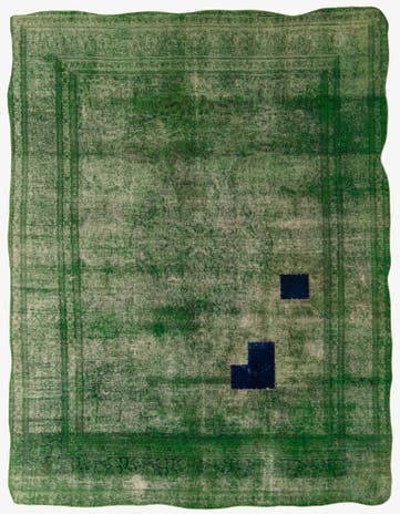 9' 4 x 12' 1 Hand Knotted Ultra Vintage Persian Wool Rug