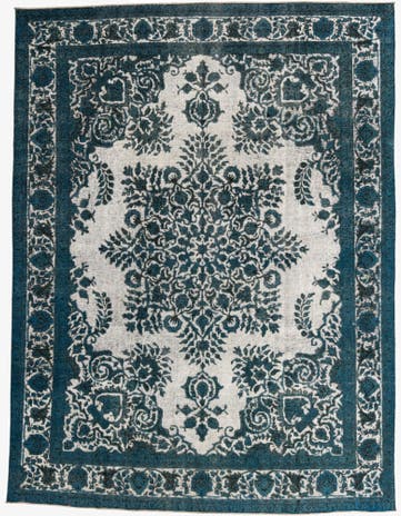 9' 8 x 12' 9 Hand Knotted Ultra Vintage Persian Wool Rug