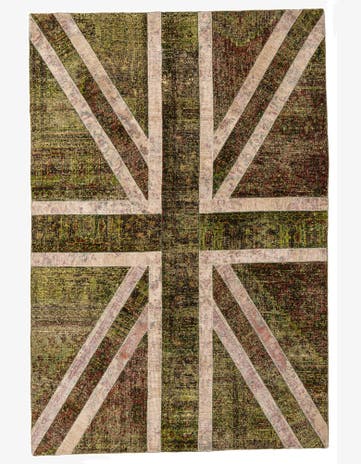 6' 7 x 9' 8 Hand Knotted Ultra Vintage Persian Wool Rug