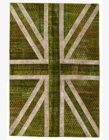 6' 7 x 9' 9 Hand Knotted Ultra Vintage Persian Wool Rug