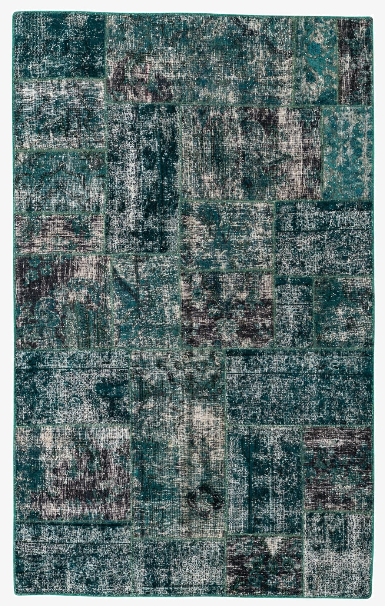 4' 5 x 7' 2  Hand Knotted Ultra Vintage Persian Wool Rug