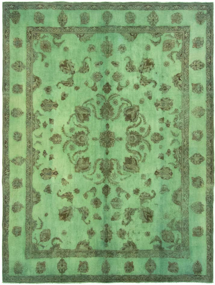Detail image of 9' 6 x 12' 6 Hand Knotted Vintage Royal Persian Wool Rug