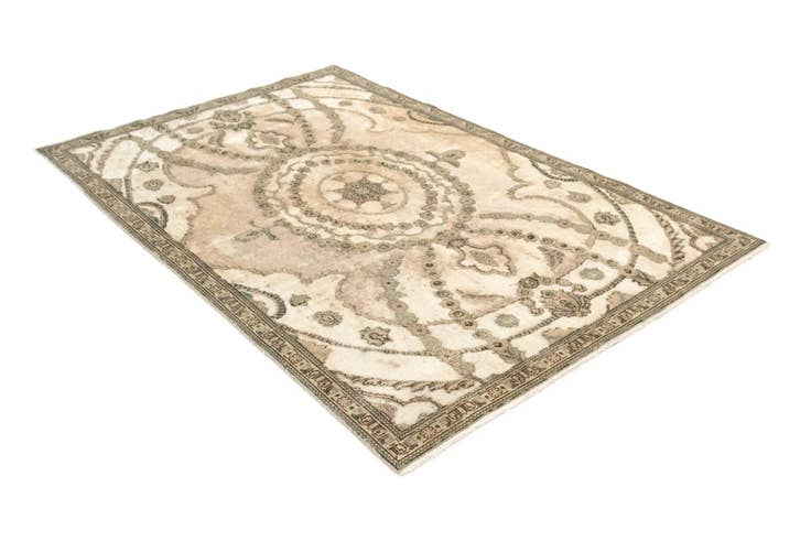 Detail image of 6' 1 x 9' 3 Hand Knotted Vintage Royal Persian Wool Rug
