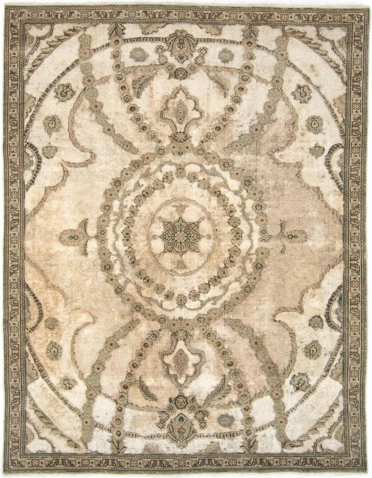 Detail image of 6' 1 x 9' 3 Hand Knotted Vintage Royal Persian Wool Rug