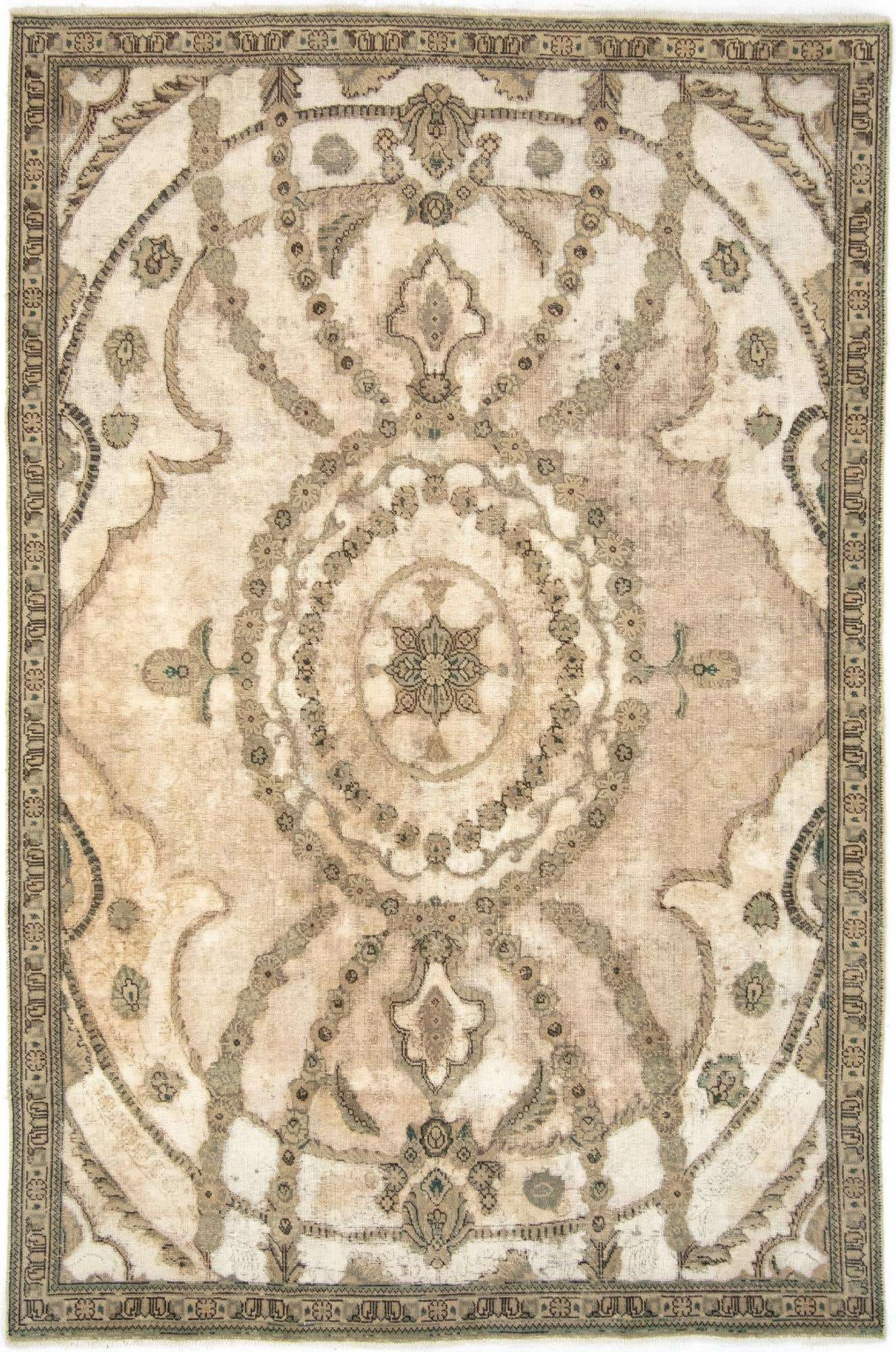 6' 1 x 9' 3 Hand Knotted Vintage Royal Persian Wool Rug