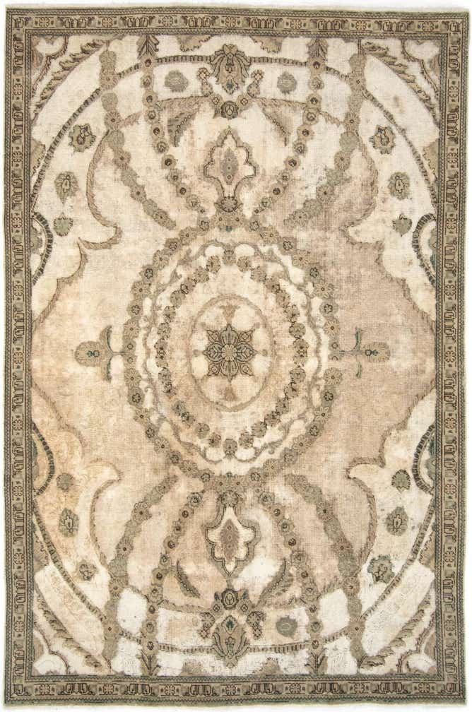6' 1 x 9' 3 Hand Knotted Vintage Royal Persian Wool Rug
