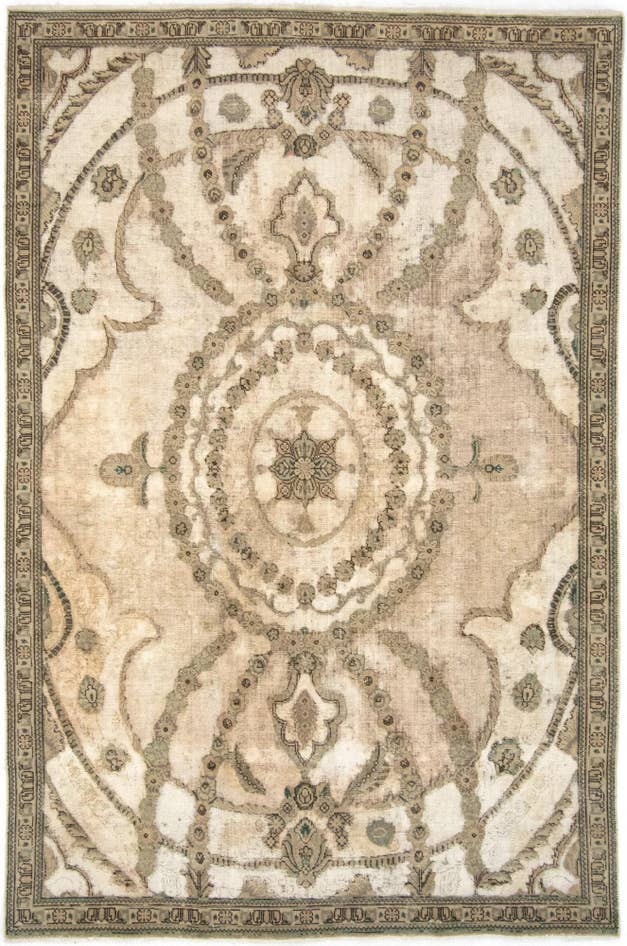 Detail image of 6' 1 x 9' 3 Hand Knotted Vintage Royal Persian Wool Rug